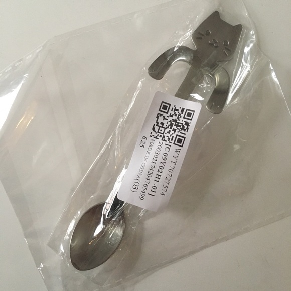 2-Pack Cat Coffee Dessert Cute Silver Spoons - Picture 8 of 8